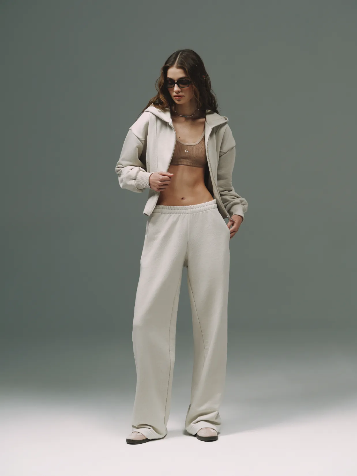 Cream Corset Tracksuit