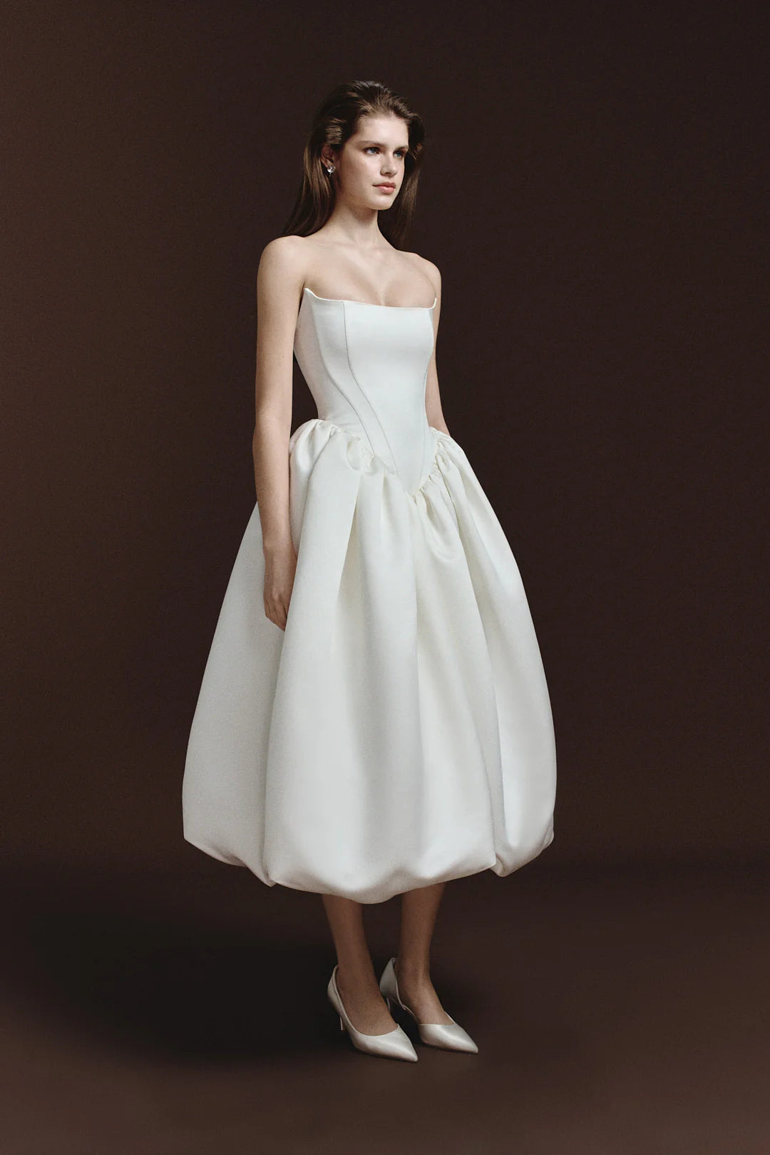 REBECCA TRANSFORMER DRESS WHITE