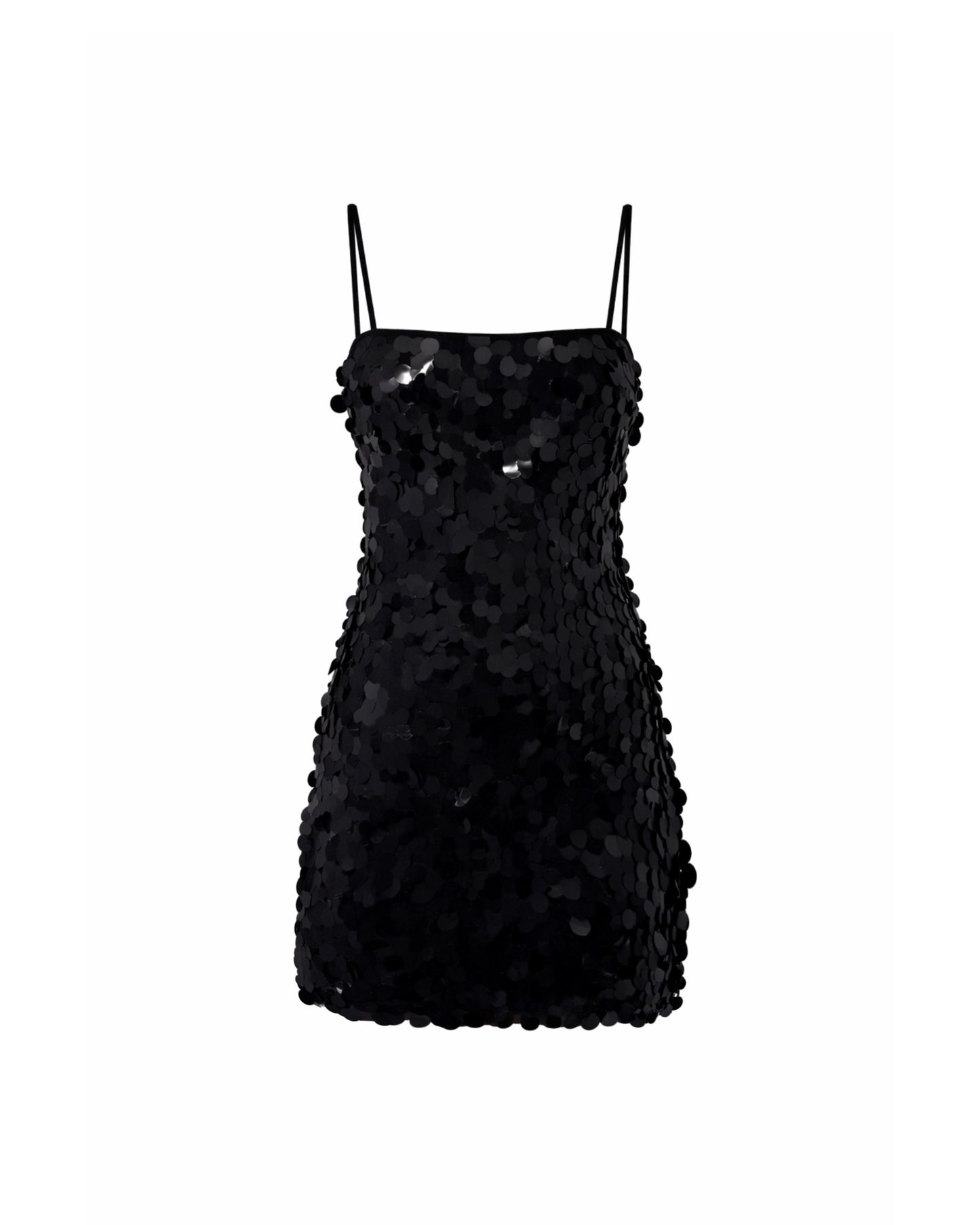 BLACK SPARKLE MINI DRESS