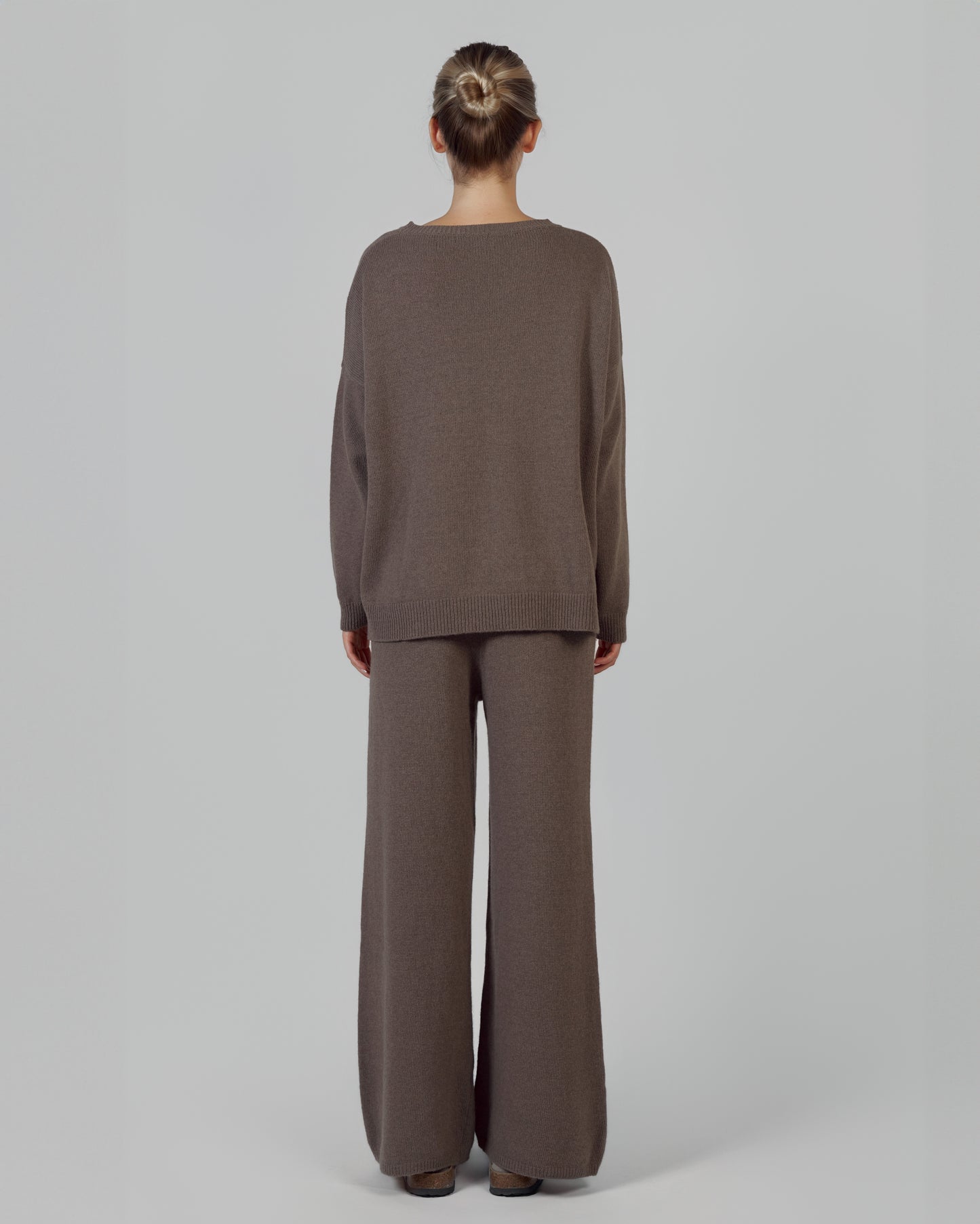 KNITTED SWEATER MERINO WOOL, CASHMERE TAUPE