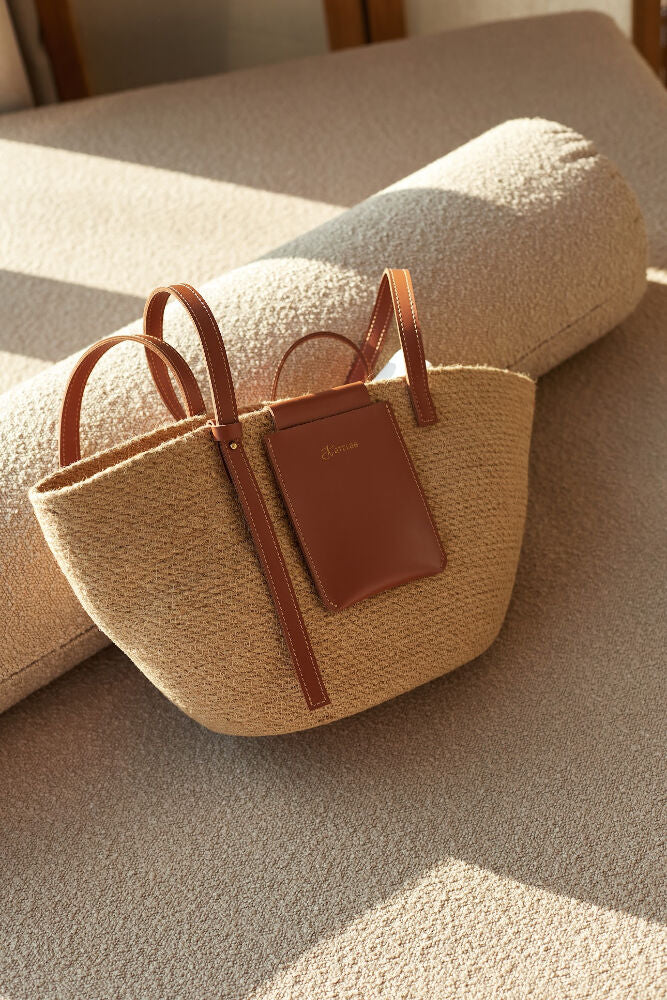 STRAW BAG CAMEL ELEMENT