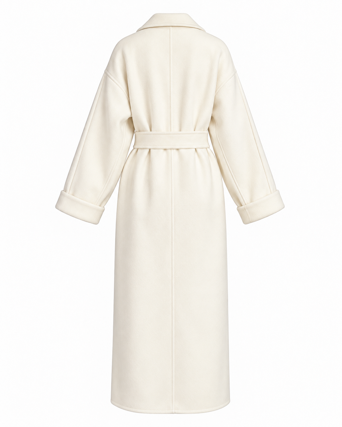 Hand-Crafted Cashmere Double-Cloth Maxi Coat - Ivory