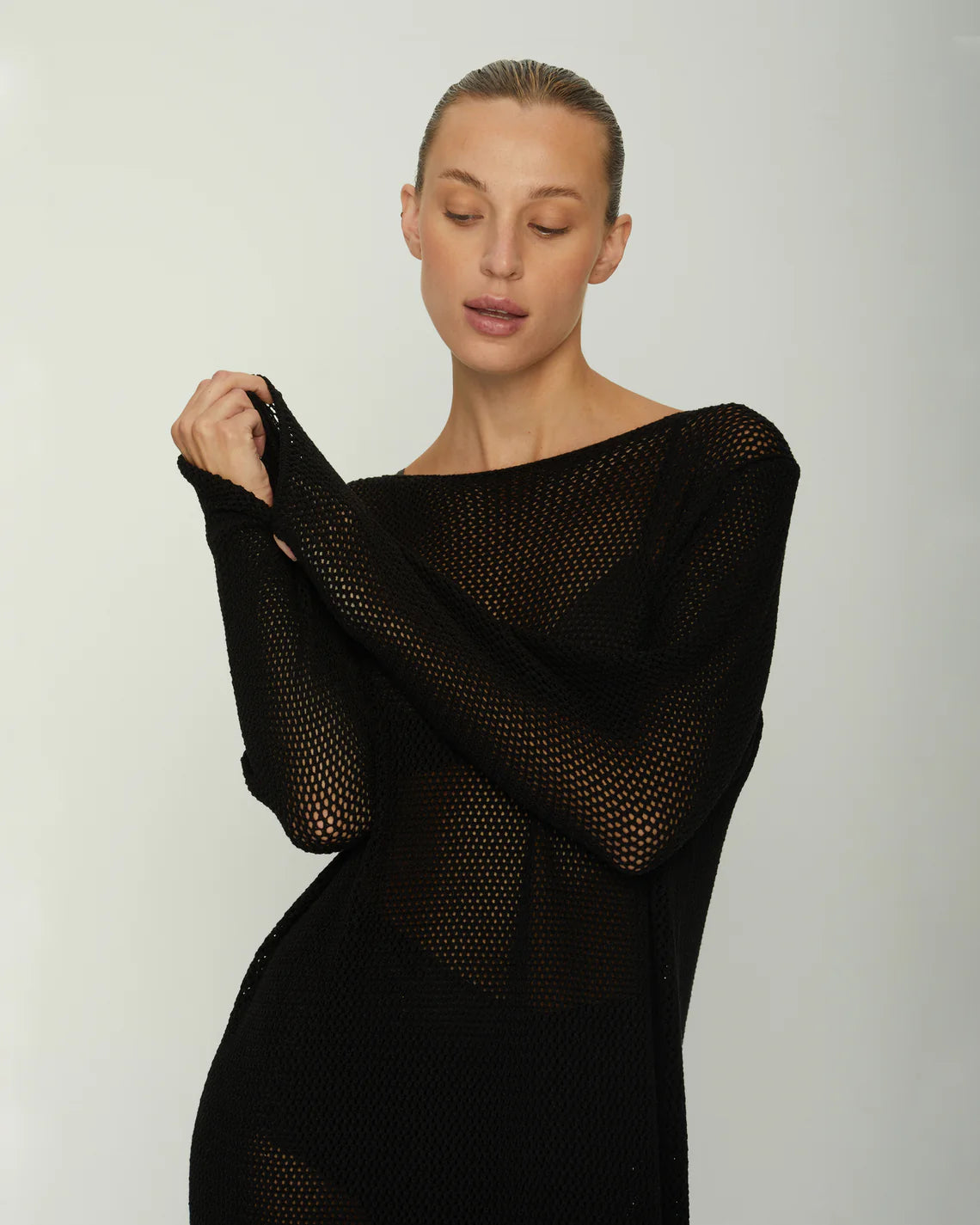 ANGE MAXI BLACK DRESS