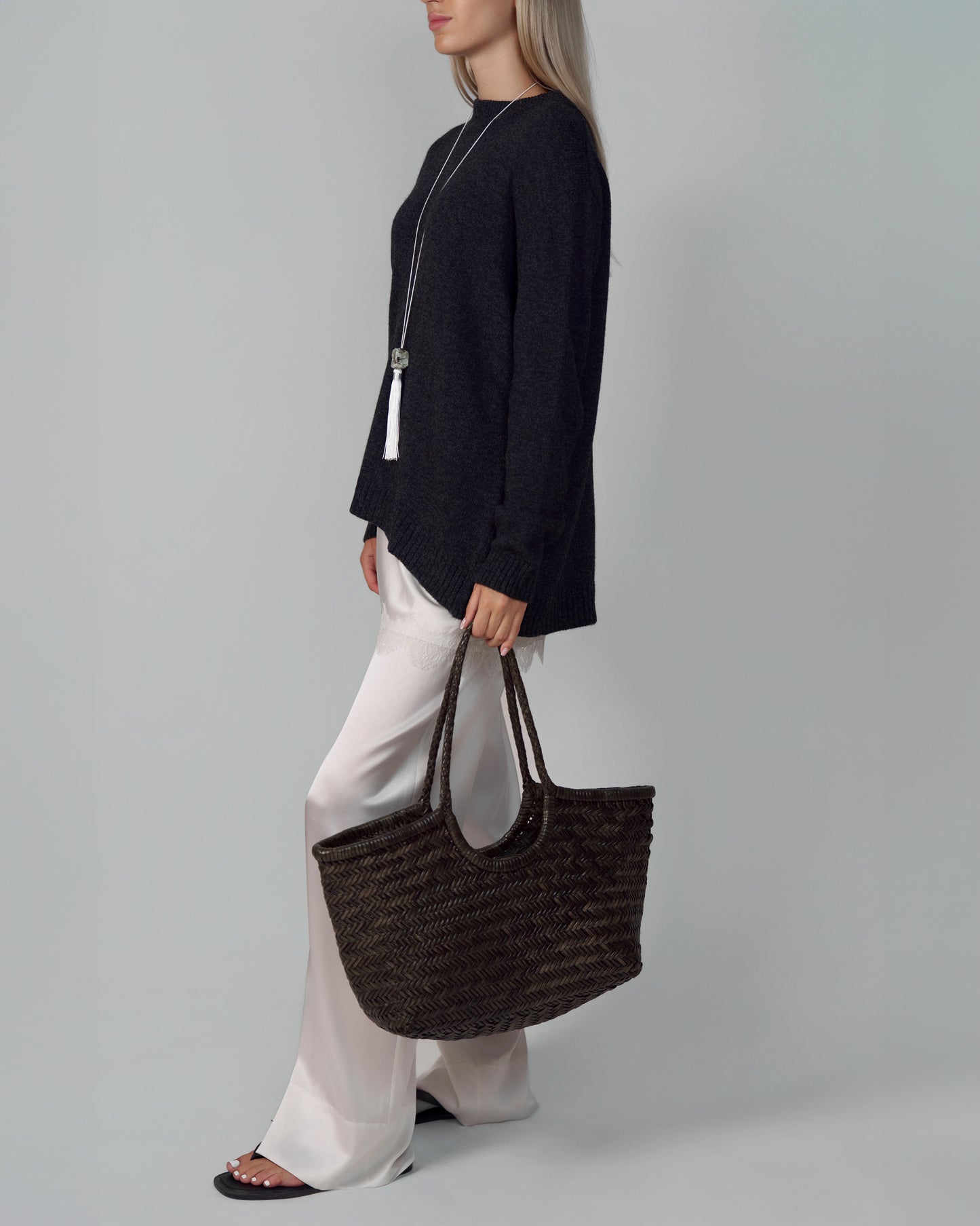 LEATHER HANDMADE BAG KHAKI