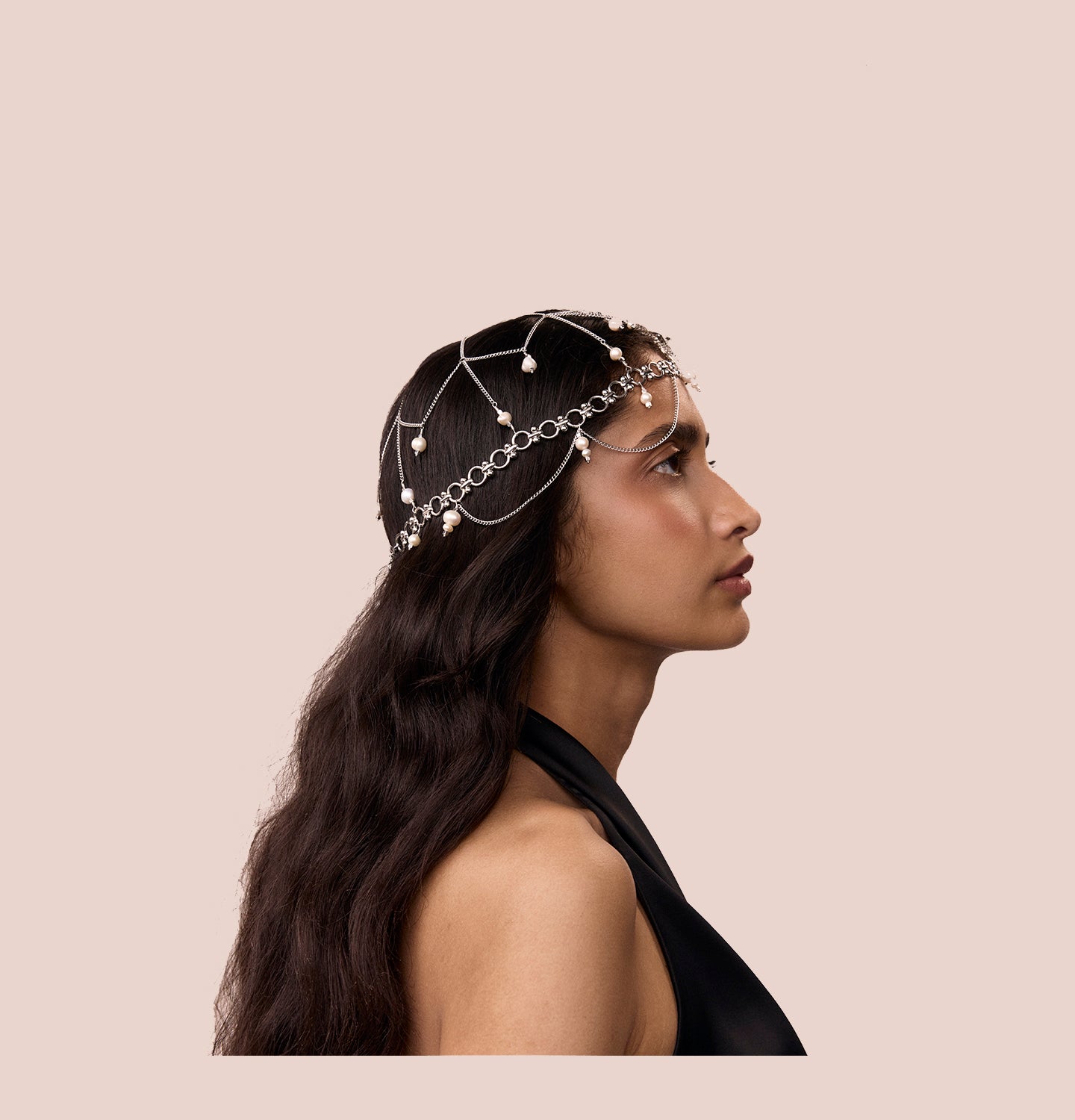 "KIRA" HAIR ACCESSORIES WITH PEARLS SILVER