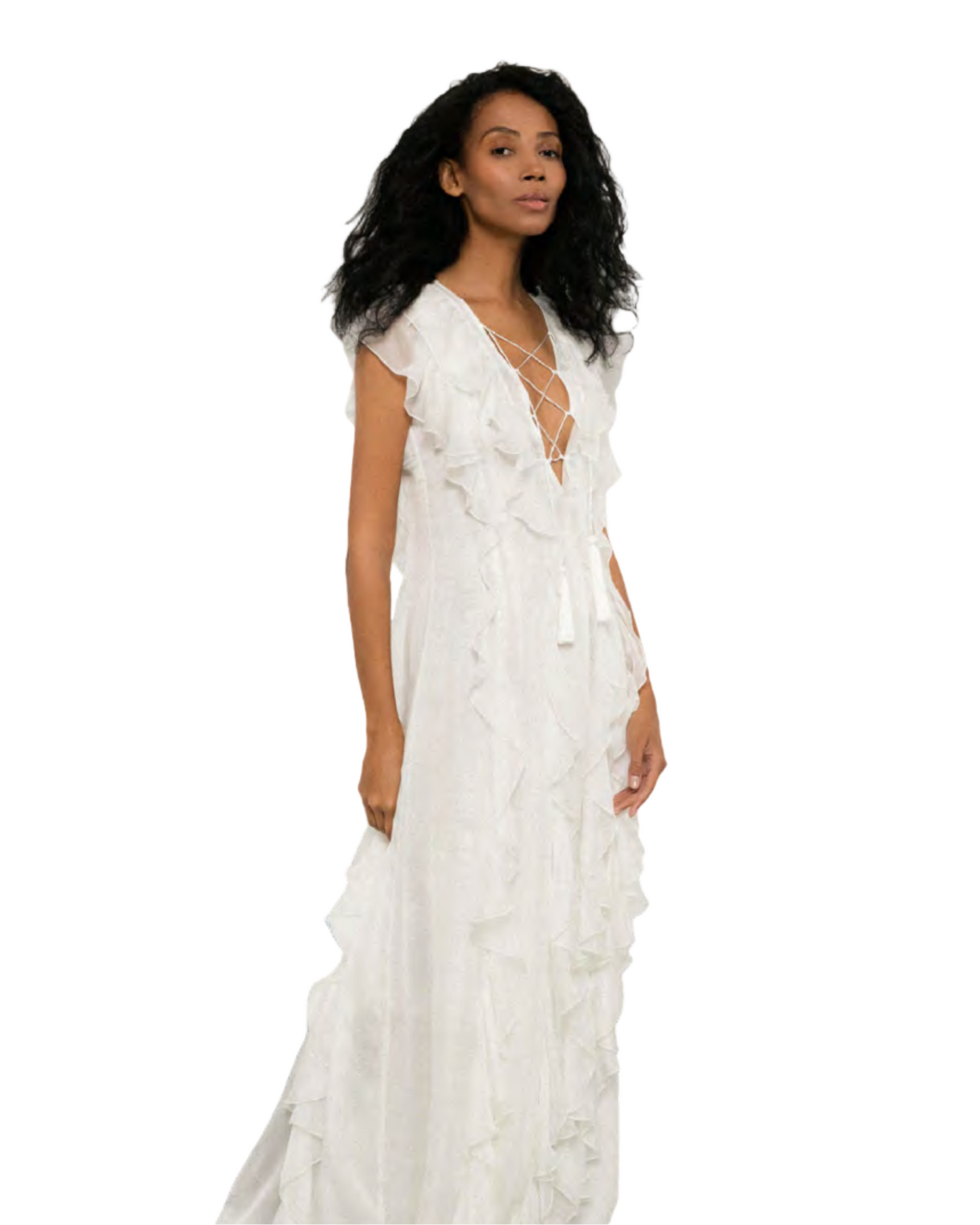 SEASHELL MUSIC WHITE DRESS