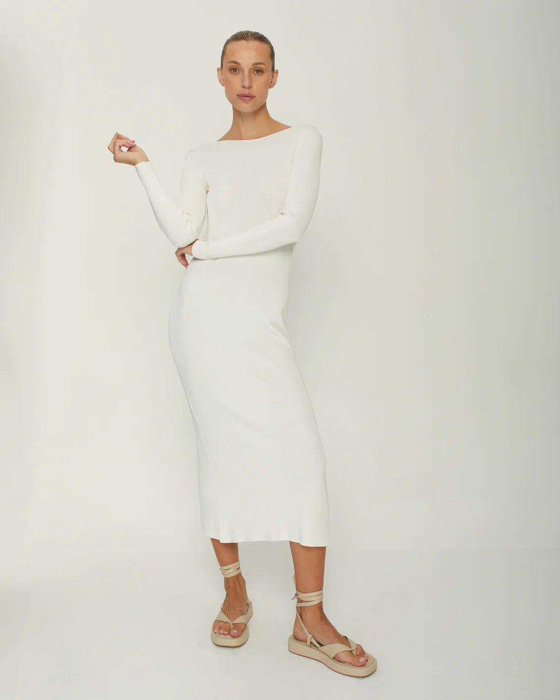 Backless silhoette midi dress AIMEE