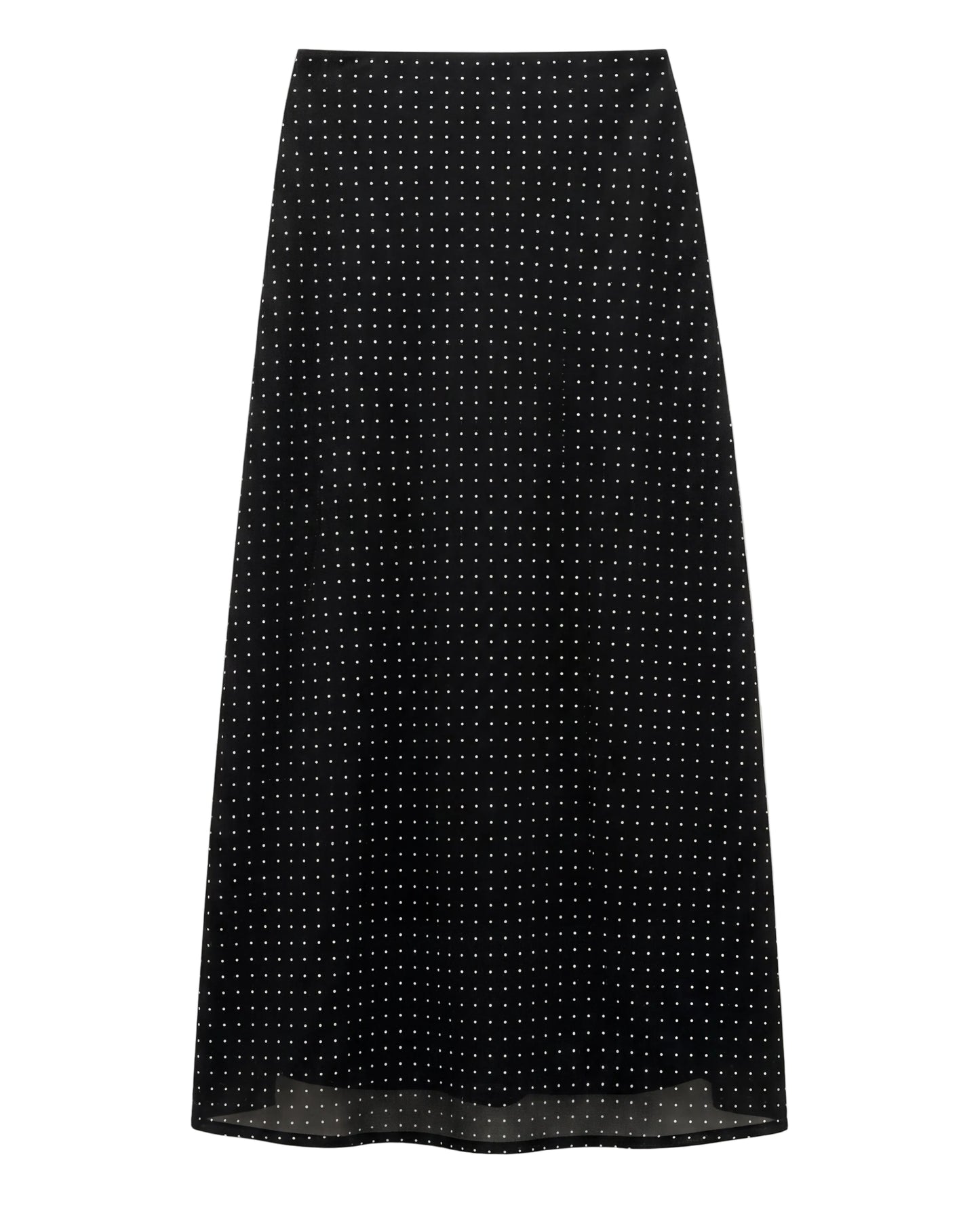 Polka Dot Black Maxi Skirt