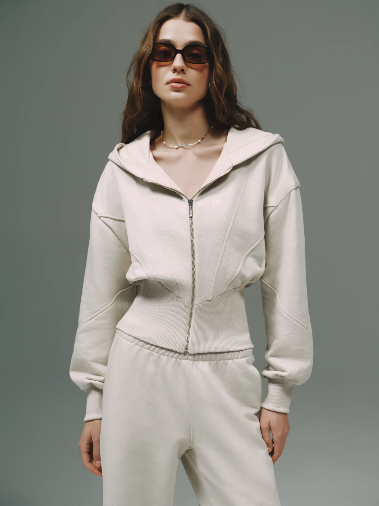 Cream Corset Tracksuit