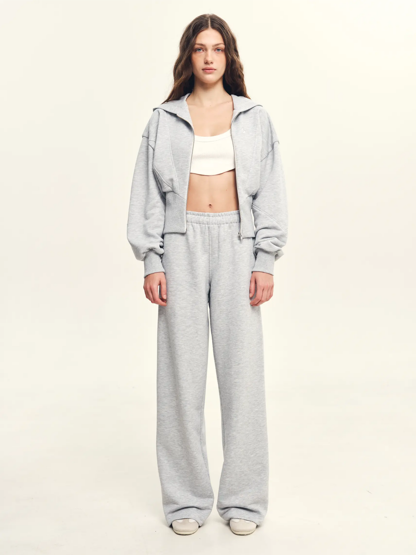 Grey Melange Corset Tracksuit