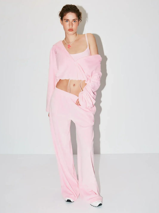 Pink Velour Tracksuit
