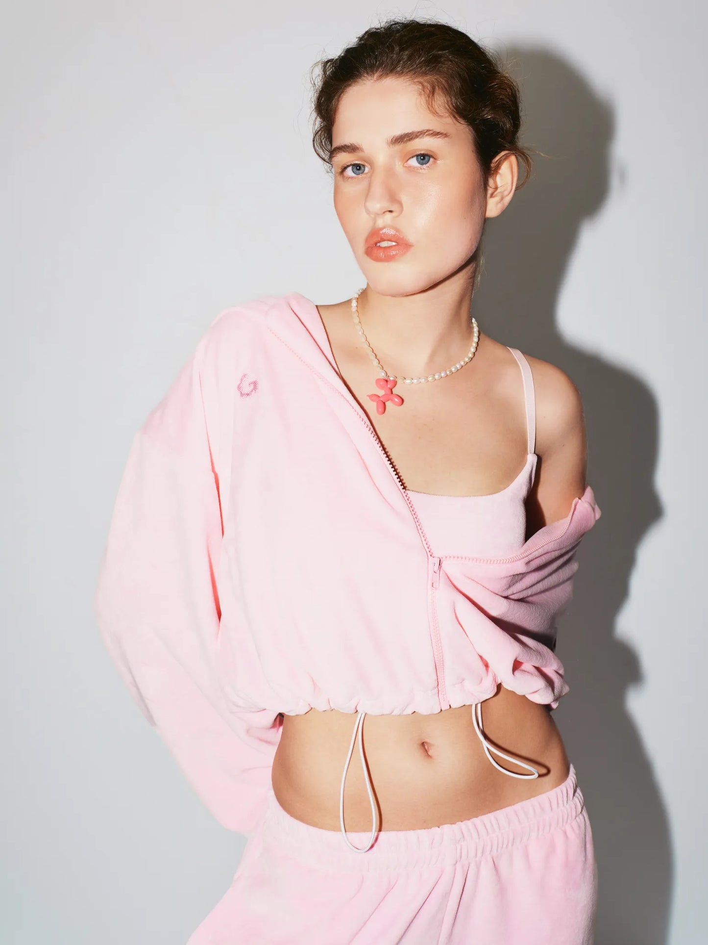 Pink Velour Tracksuit