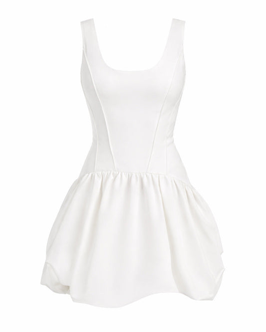 BALLOONE DRESS WHITE
