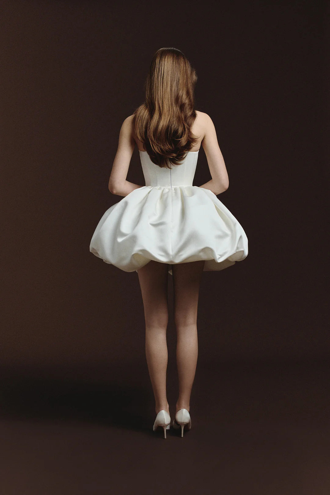 REBECCA TRANSFORMER DRESS WHITE