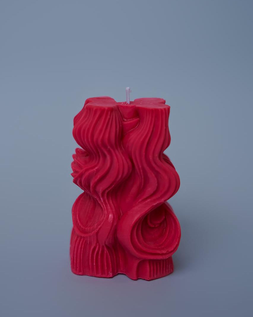 Handmade Soy Wax Shaped Candle – Natural Luxury Home & Holiday Gift RED