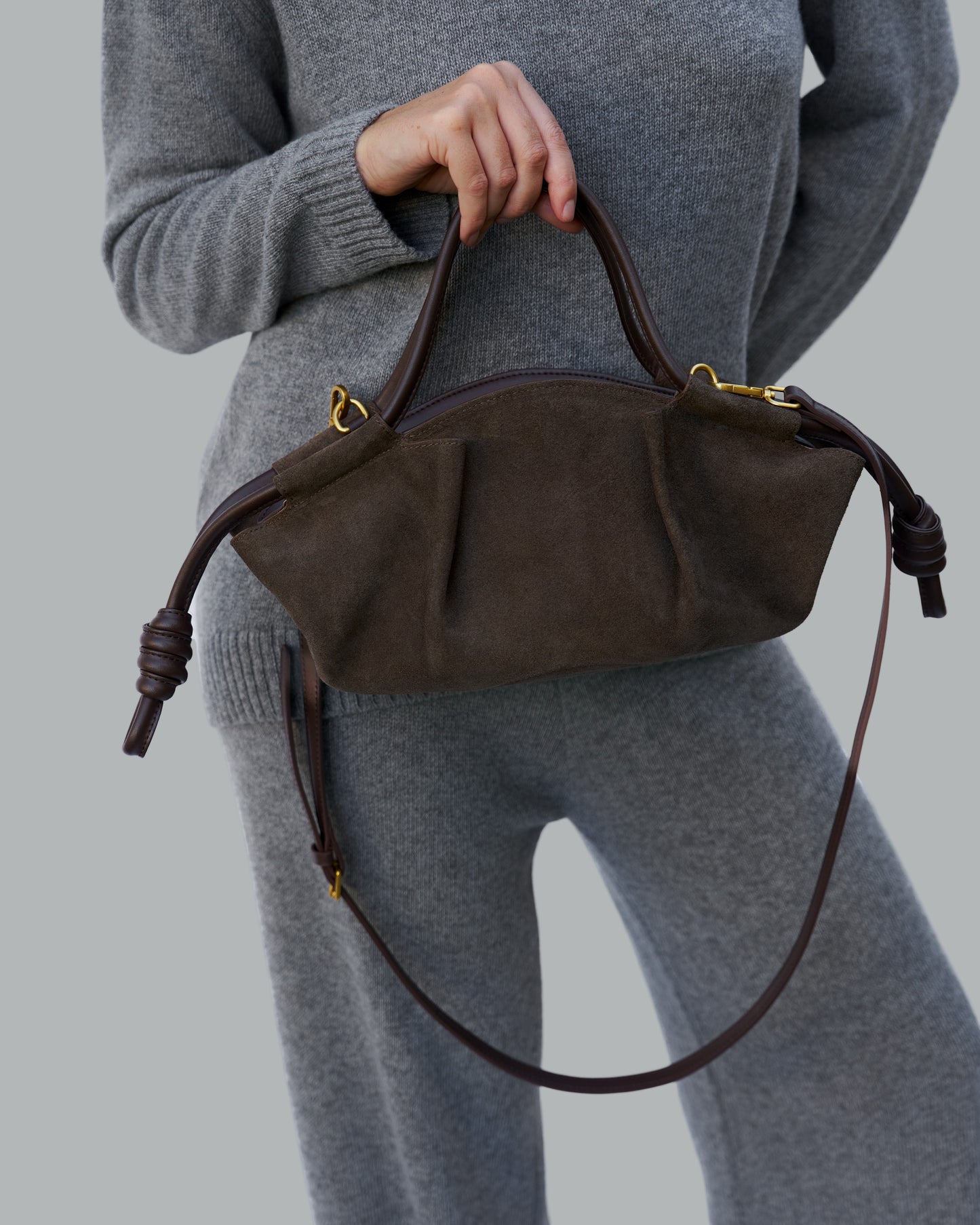 TAUPE SUEDE BAG