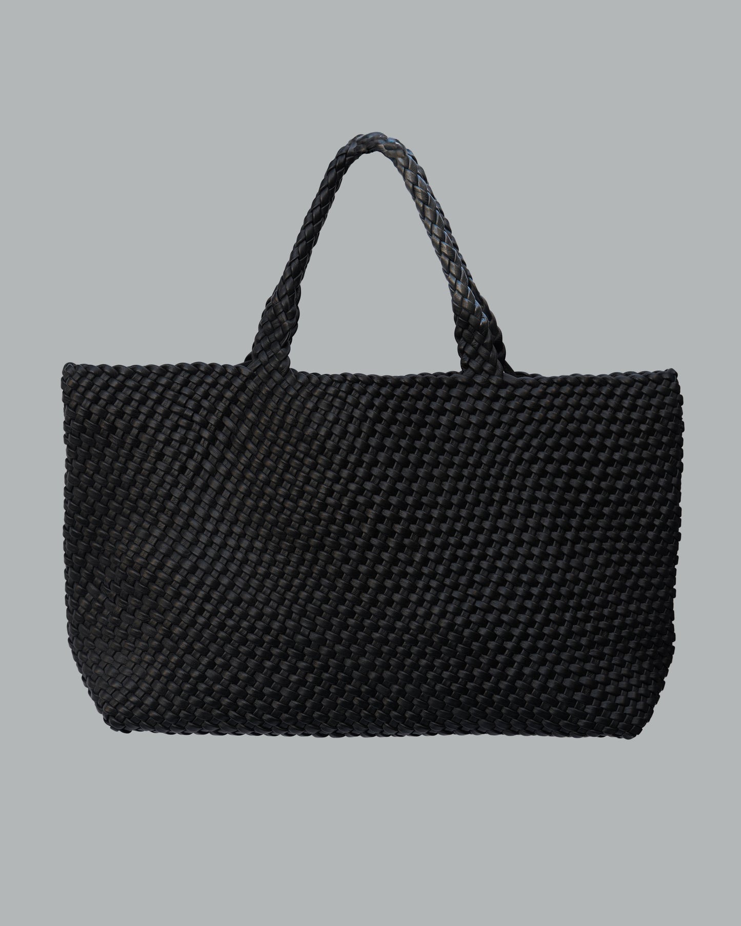 Leather handmade bag black