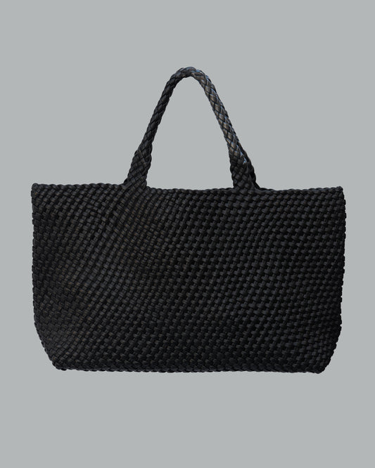 Leather handmade bag black