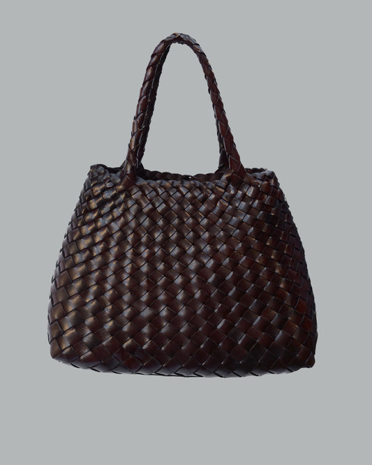 DARK CHOCOLATE LEATHER BAG