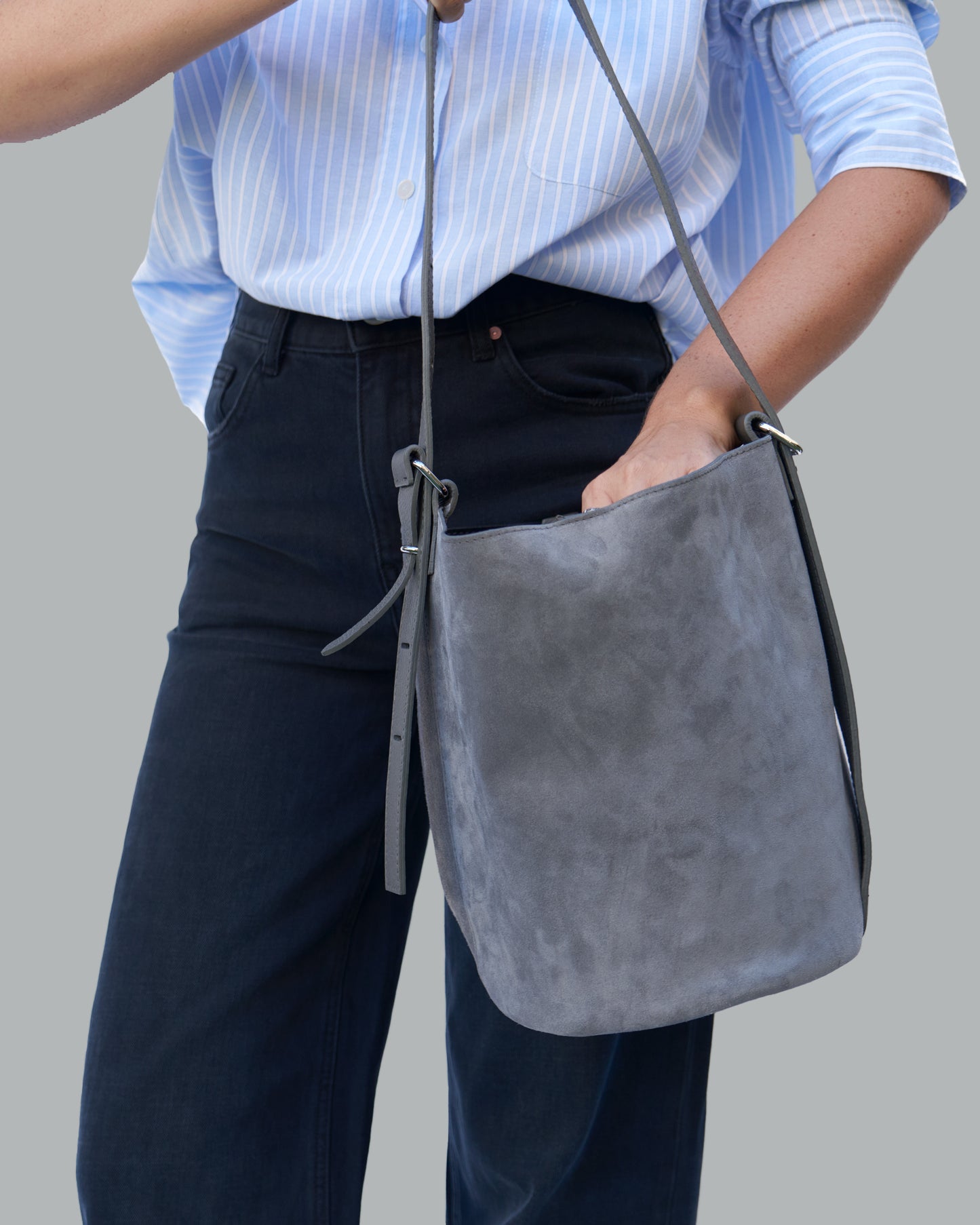 SUEDE GRAY BAG