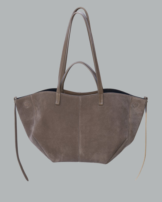 LIGHT TAUPE SUEDE BAG