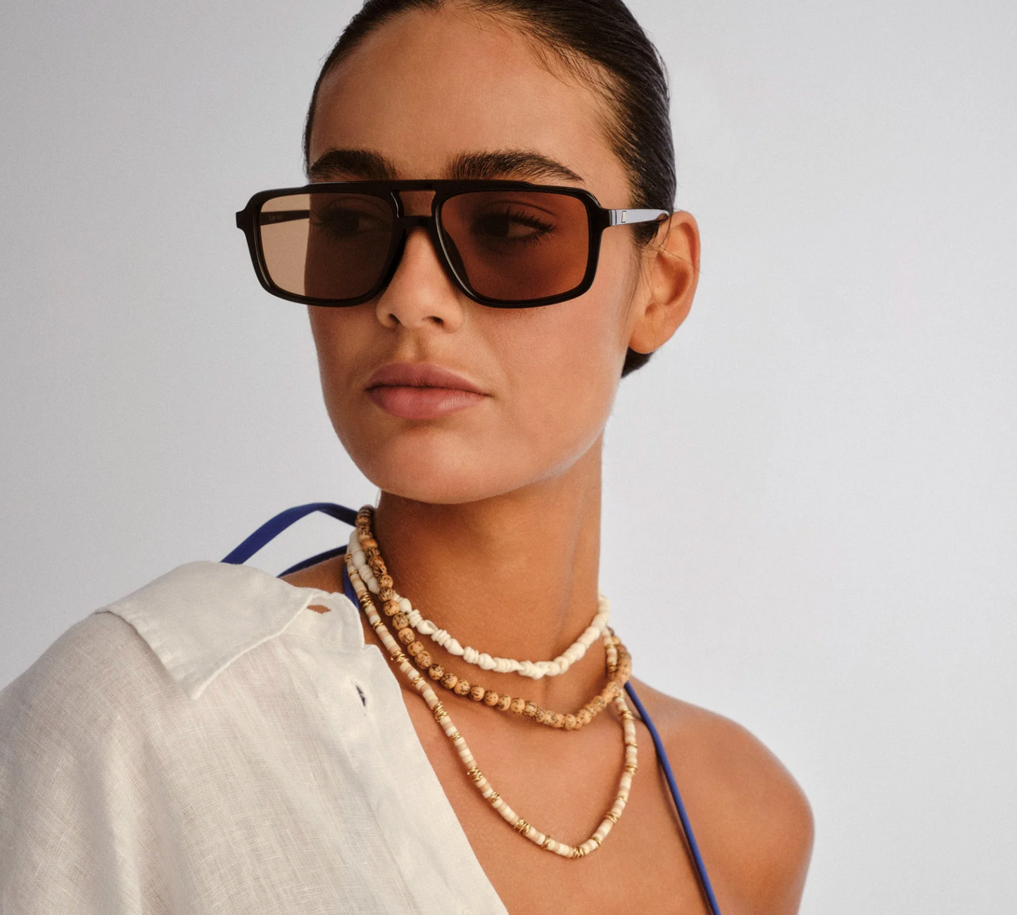 Le Gars + light brown mono sunglasses