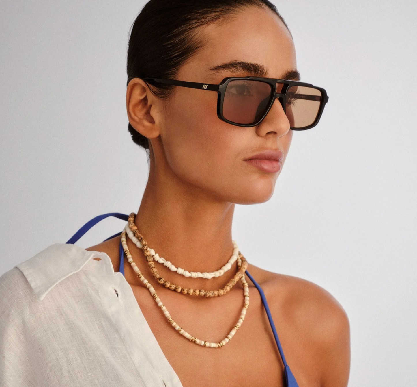 Le Gars + light brown mono sunglasses