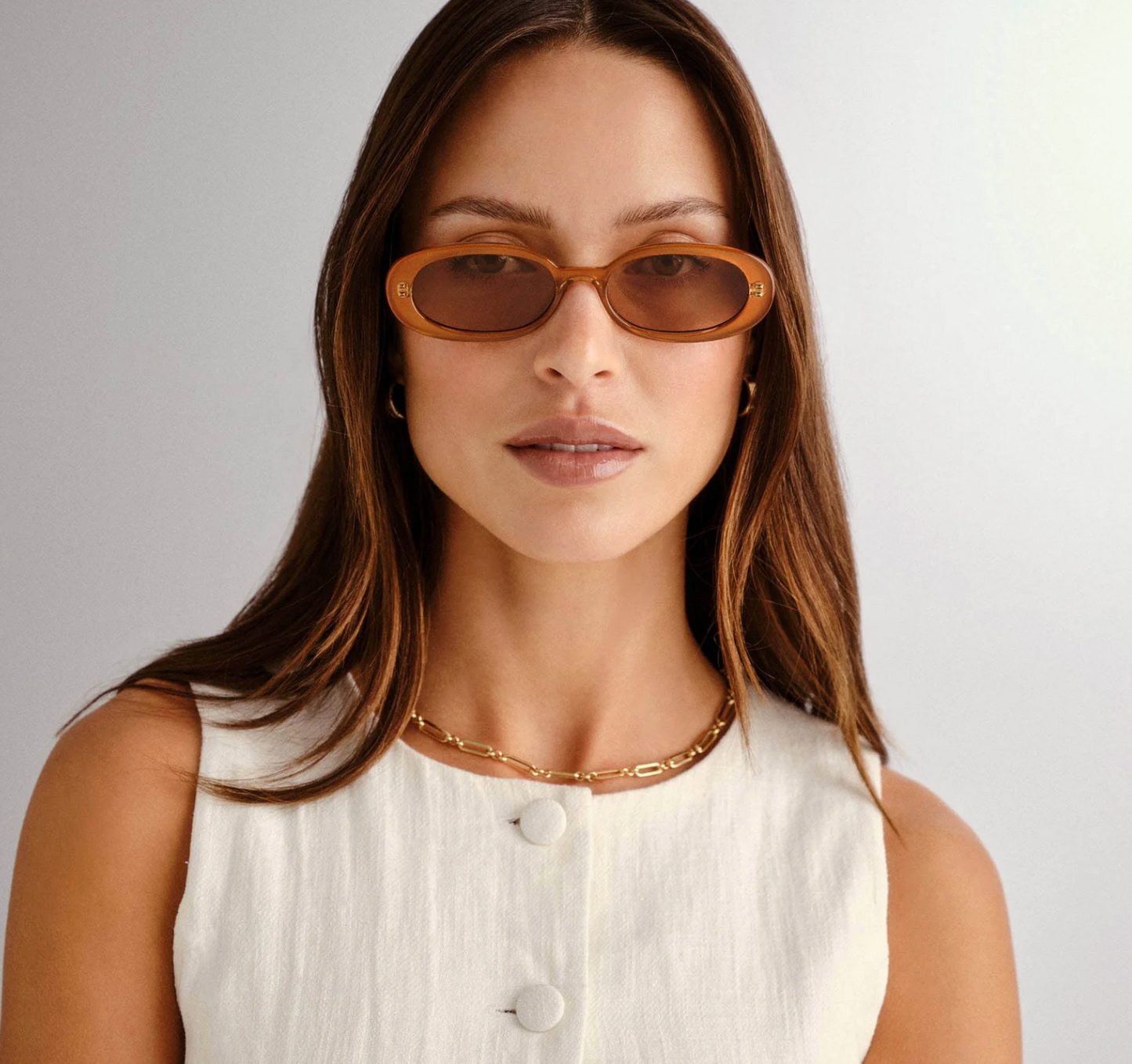 Outta love caramel tan tint sunglasses