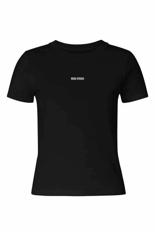 Cropped t-shirt black