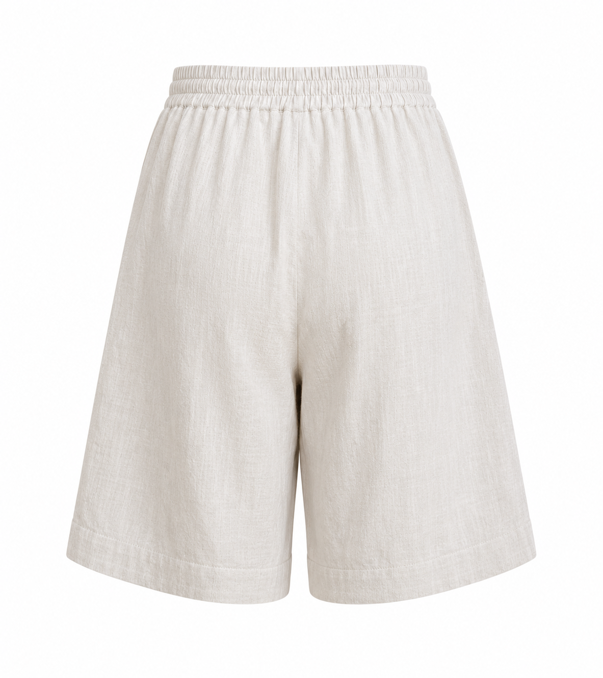 Milk Linen Shorts for Women – High Waist Lightweight Breathable Summer Shorts