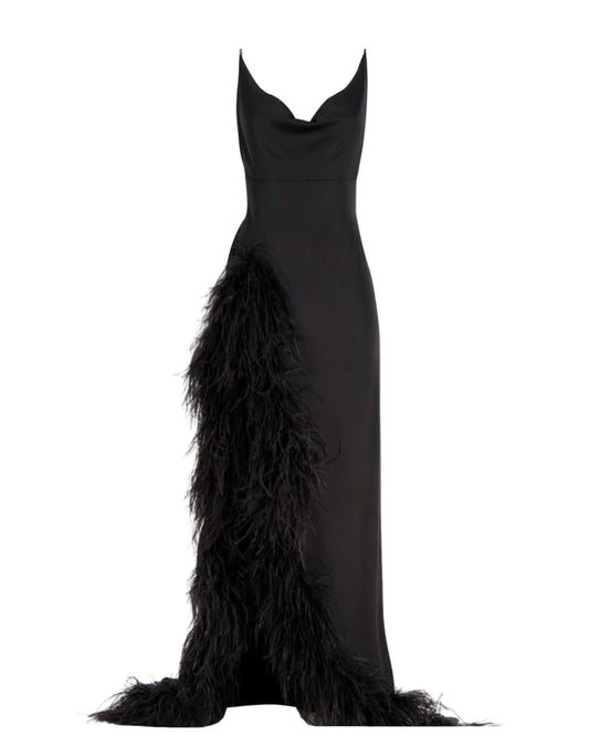PARADISE BIRD MAXI DRESS BLACK