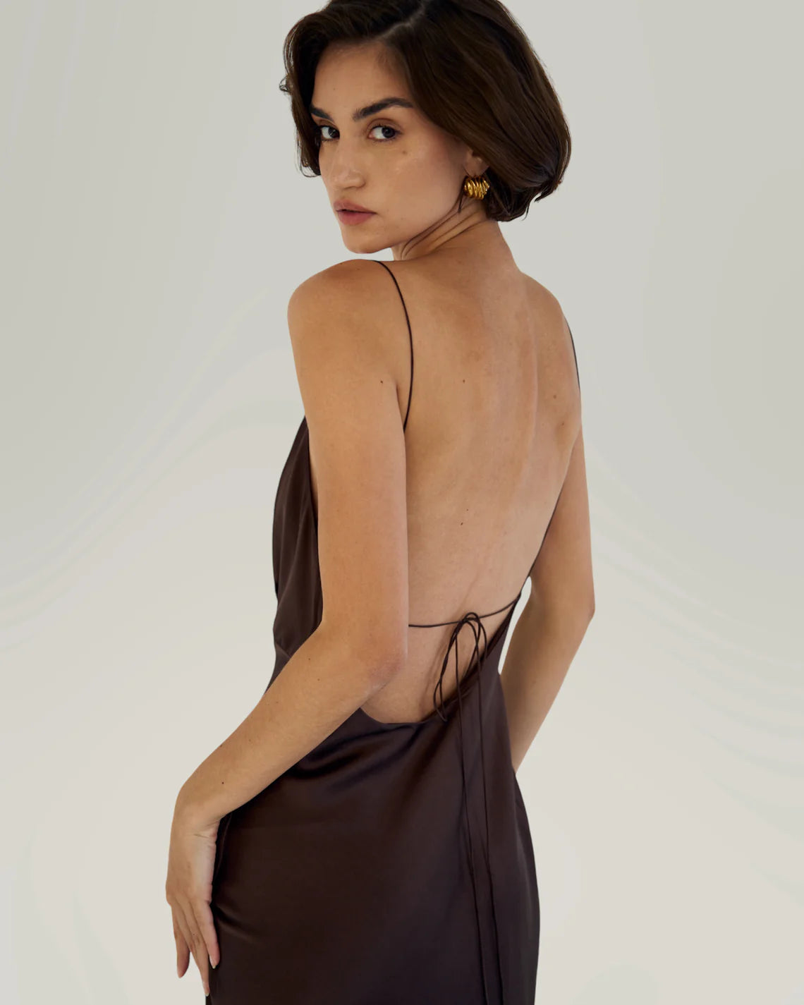 GRACE MAXI DRESS BROWN