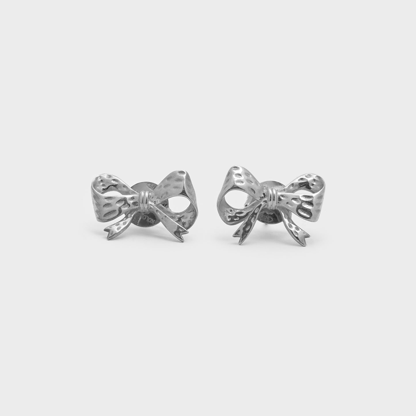 Earrings BOWS platinum mini