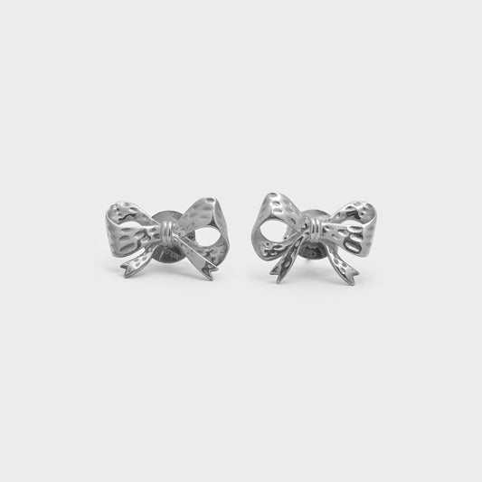 Earrings BOWS platinum mini