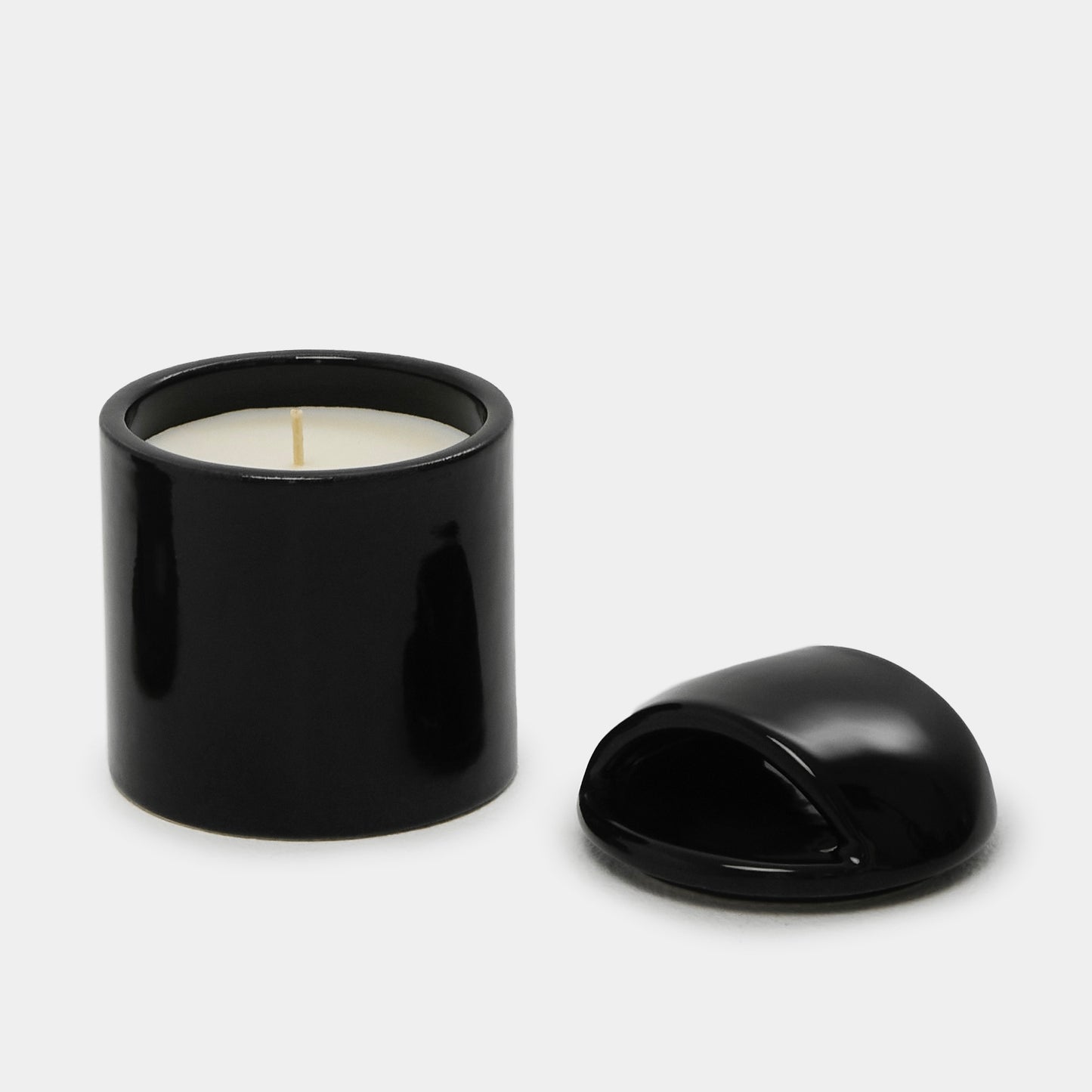 CANDLE WITH LID BLACK