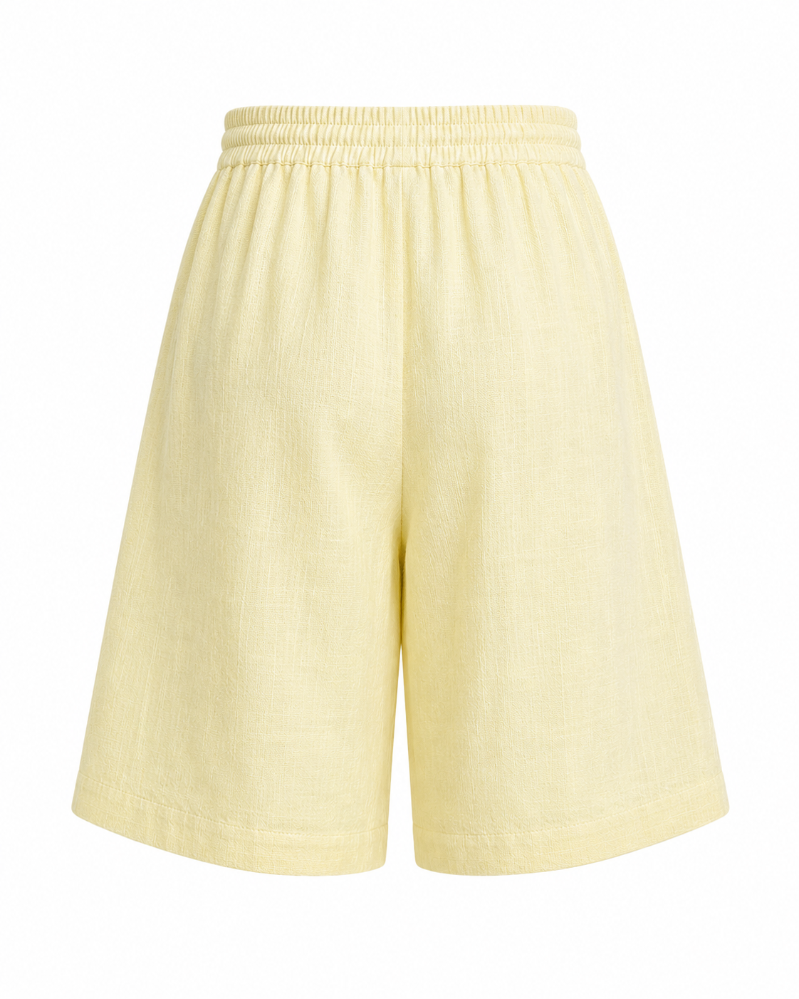 Yellow Linen Shorts for Women – High Waist Lightweight Breathable Summer Shorts