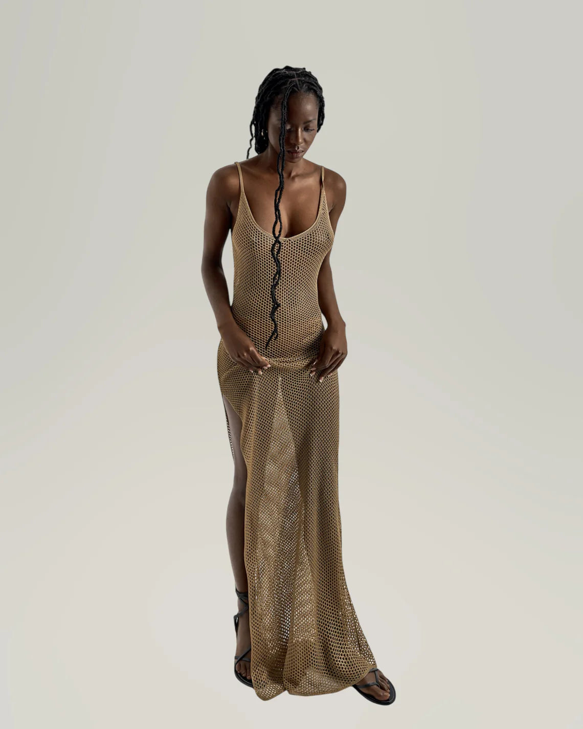 ROMANA MAXI GOLD DRESS