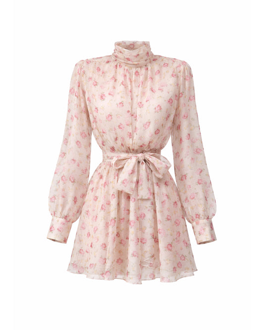 FLORAL ROSE MINI DRESS