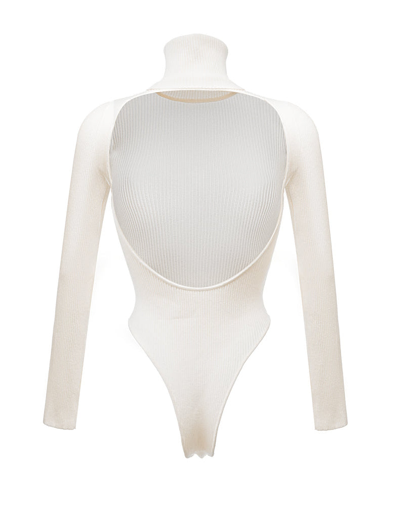LEA TURTLENECK BODYSUIT WHITE