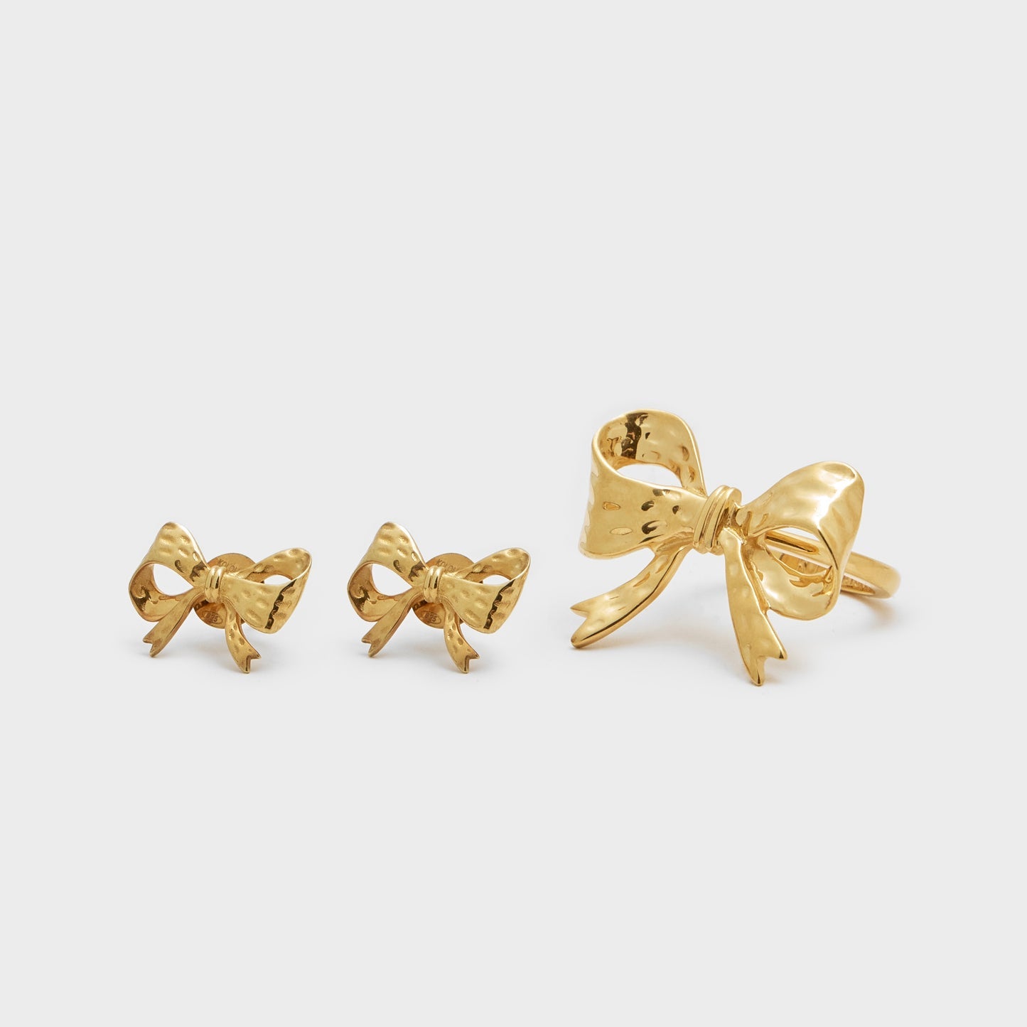 Earrings BOWS gold mini