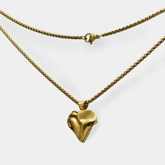 Long Chain Heart gold