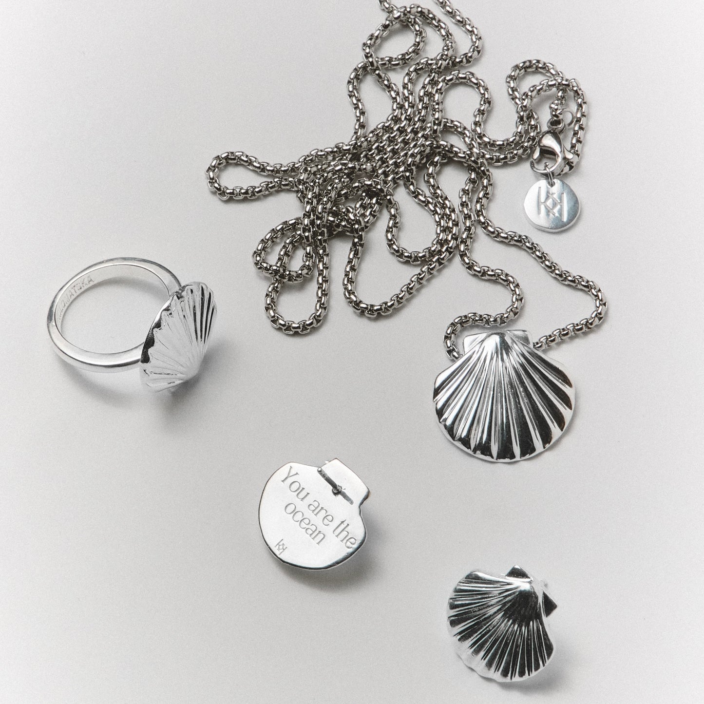 Earrings Shell silver