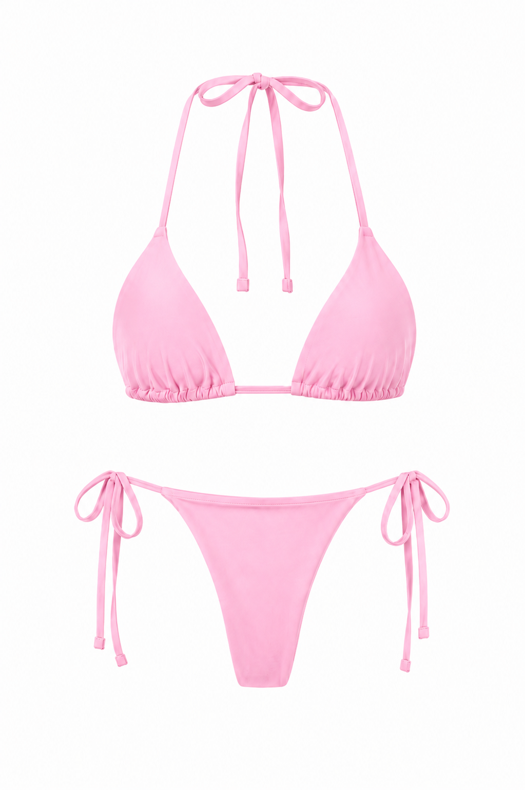 LIV Pink Bikini Swimsuit – Ruched Bottom
