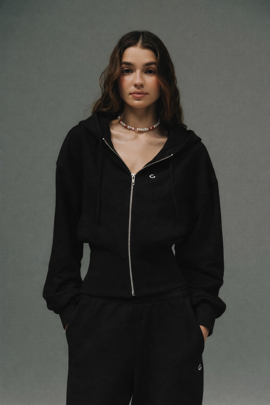 Black Corset Tracksuit