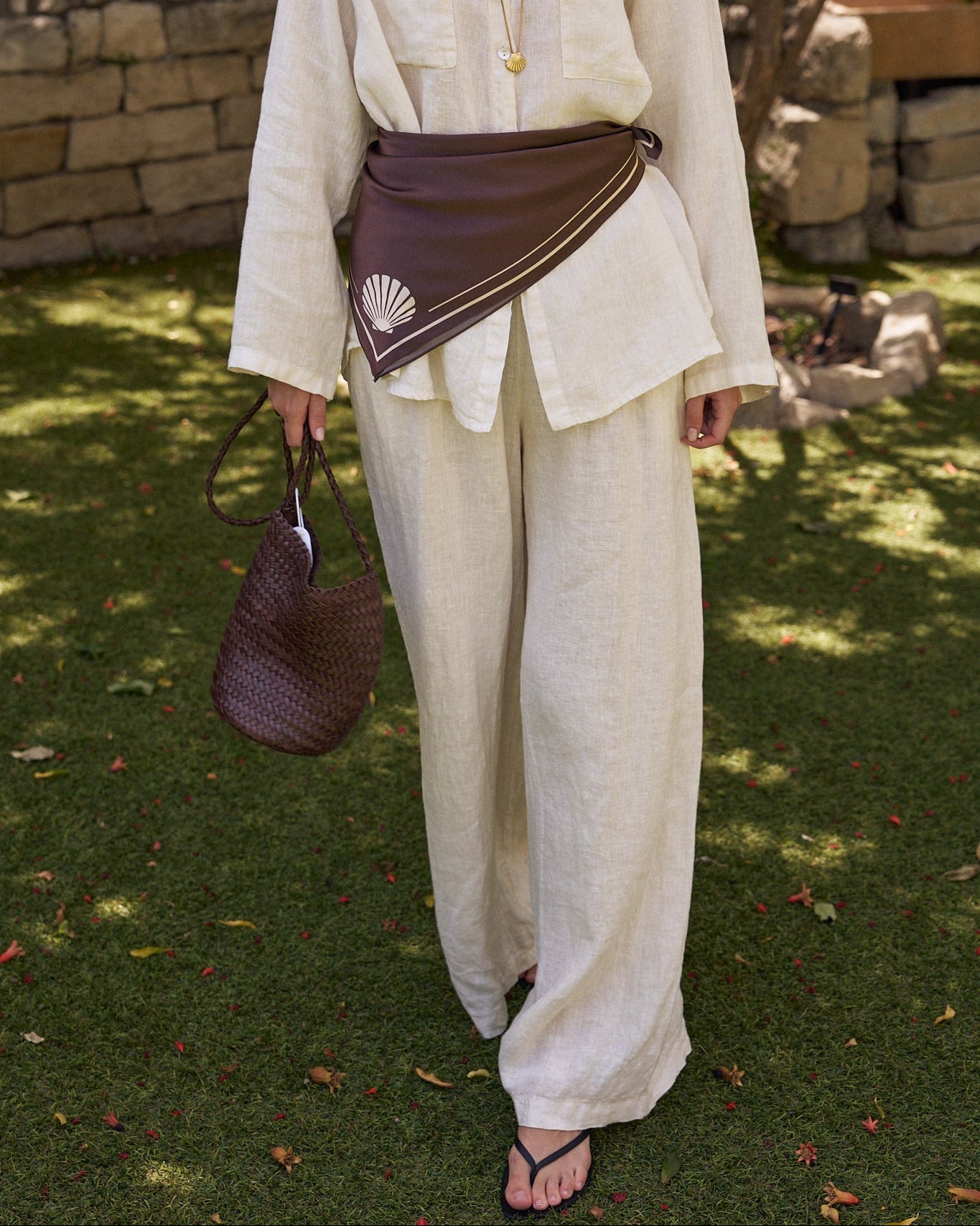 Milk Linen Wide Leg Pants for Women – High Waist Lightweight Summer Trousers