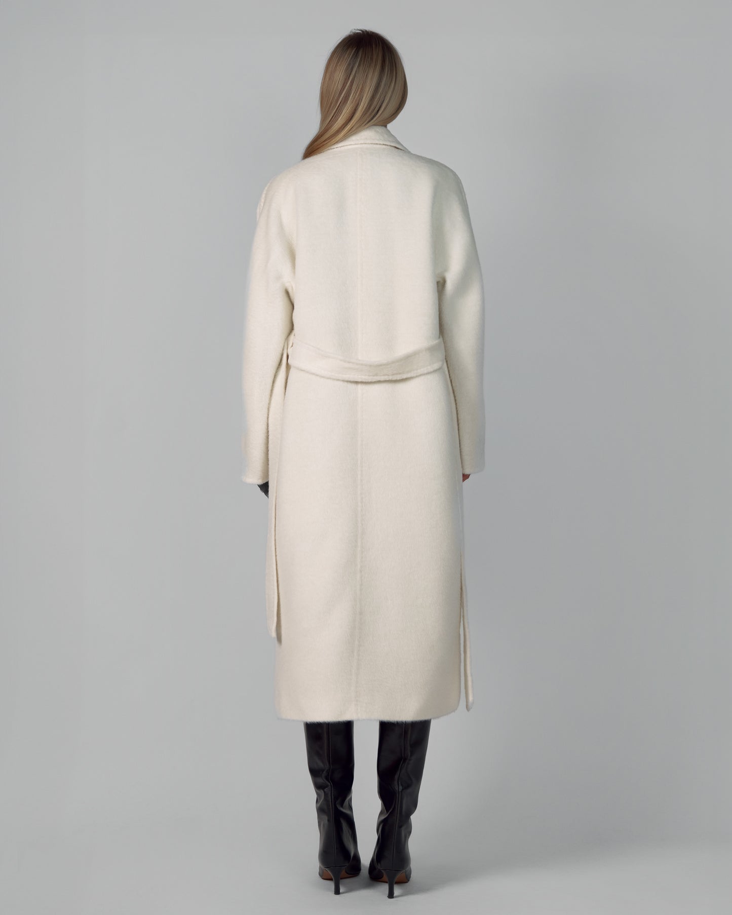 ALPACA WOOL COAT MILK
