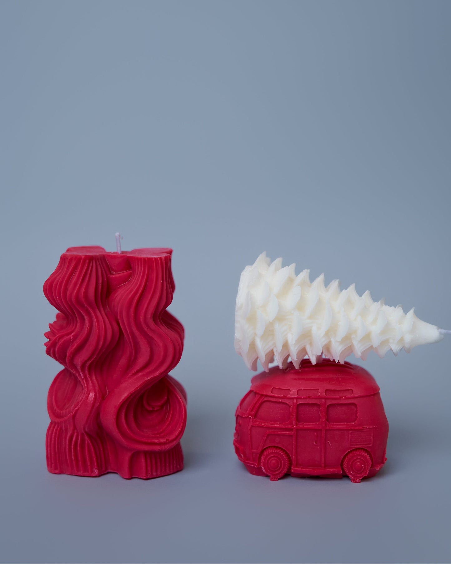 Set of 3 Handmade Figured Candles – Decorative Holiday Gift Set