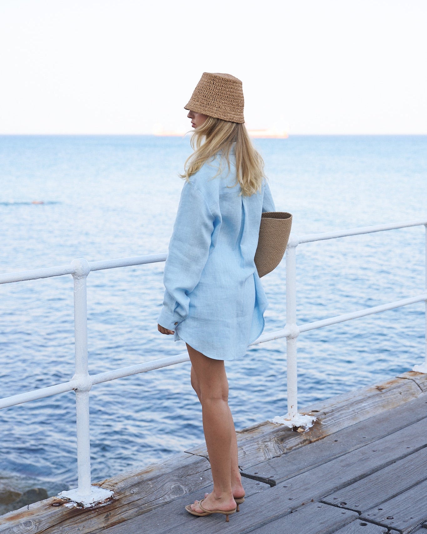 Baby Blue Linen Suit