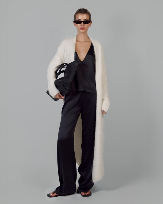 ALPACA WOOL CARDIGAN MILK