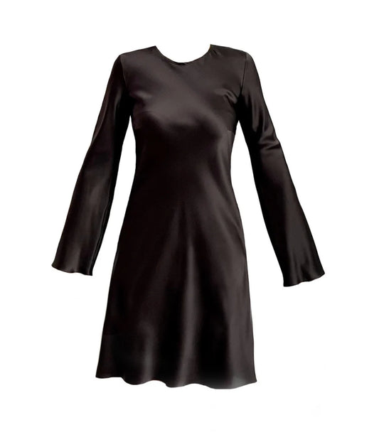 THEIA OVER-THE-KNEE BLACK DRESS